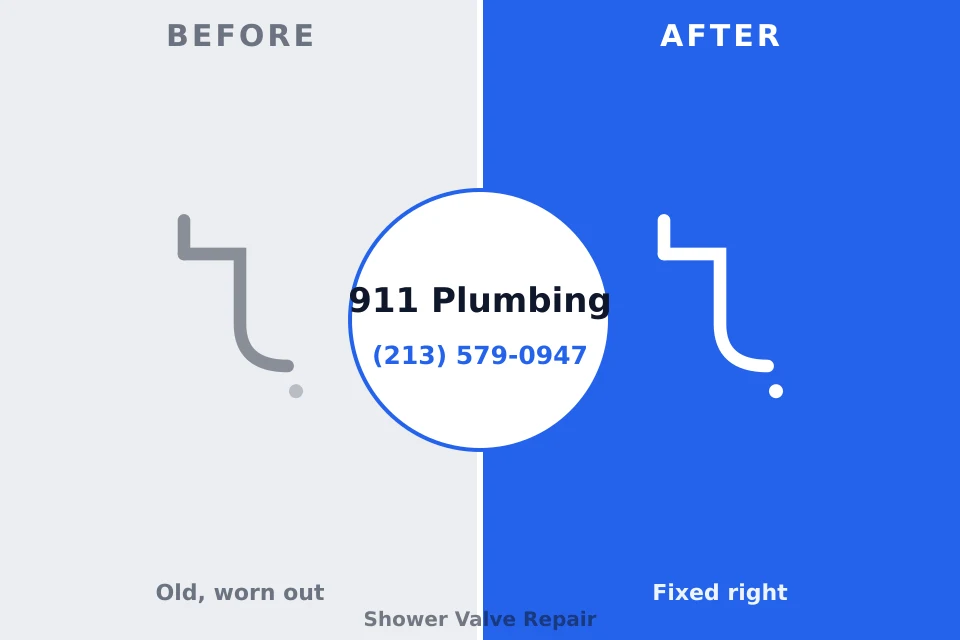 Before and after: plumbing repair Tumwater, WA